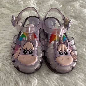 Mini Melissa‎ Unicorn toddler sandals shoes sz 6